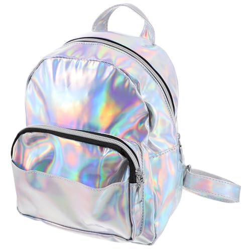 VALICLUD Schulranzen Holografische Rucksacktasche Für Kleiner Rucksack Für Damen Weihnachtsgeschenke Wasserdichter Rucksack Holografischer Rucksack Mini Fräulein Handtasche Mori-abteilung von VALICLUD