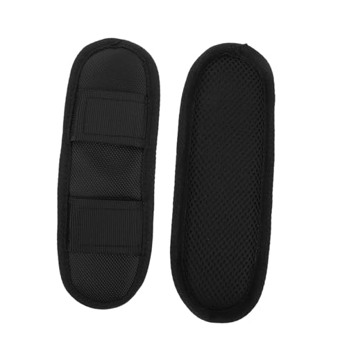 VALICLUD Schultergurt Polster aus Oxford Stoff Stoßdämpfend Druckentlastend Atmungsaktiv Abnehmbar Passend für Rucksäcke Umhängetaschen Kleine Schwarze Schulterpolster von VALICLUD