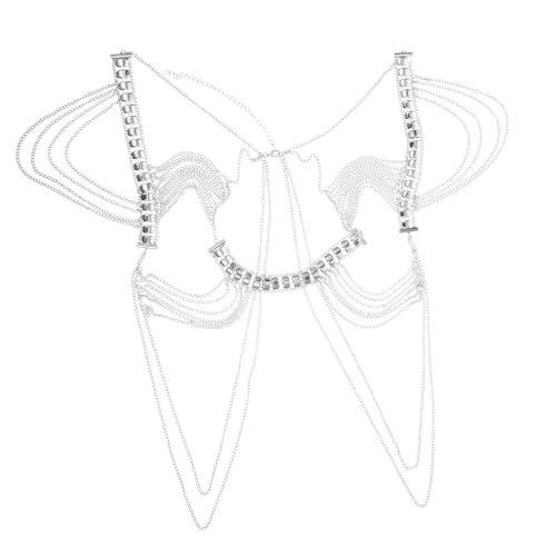 VALICLUD Schulterkette mit Quasten Eleganter Body Chain aus Metalllegierung Stylischer Körperschmuck für Frauen Geeignet für Party Festival Strand und Besondere Anlässe von VALICLUD