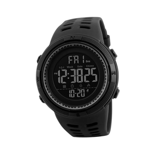 VALICLUD Digitale Studentenuhr Sportlich Schwarzpc Gehäuse Elektronische Uhr Für Innen Und Außenaktivitäten Gummiband Für Herren Und Damen von VALICLUD