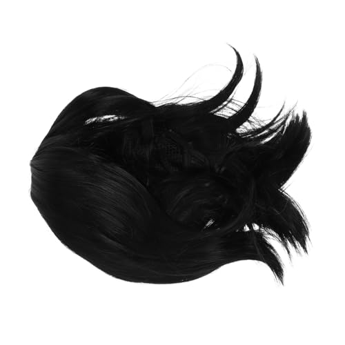 VALICLUD Schwarze Bob Perücke mit Kurze Gerade Cosplay Perücke aus Hitzebeständiger Natürlicher Look für Damen und Herren für Halloween Party und Alltag von VALICLUD