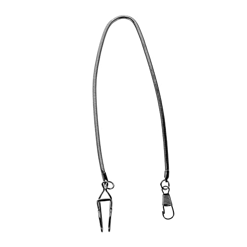 VALICLUD Schwarze Retro Taschenketten Metalllegierung mit Clip Langlebige Taschenuhrkette für Herren und Damen Leicht Robust und Praktisch als Uhrzubehör von VALICLUD