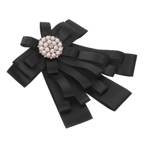 VALICLUD Schwarze Schleifen brosche für Damen Modische Anstecknadel Eleganter Knoten für Blusen Atmungsaktives Material für Servicepersonal und Berufsbekleidung von VALICLUD
