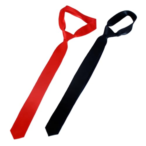 VALICLUD 2stücke Schwarze Krawatte Für Männer Einfaches Design Formelle Business-krawatte Schulkrawatte Individuell Verstellbare Passend Zu Anzügen Und Westen von VALICLUD