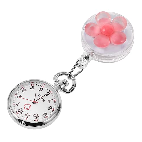 VALICLUD Schwesterntisch Frauen Uhren Vintage-Uhr Mädchen präsentiert Anhängeruhren kinderuhren Armbanduhr Kinder hängende Taschenuhr Ansteckuhr Schnallenmaterial: Legierung Rosa von VALICLUD