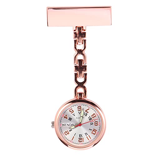 VALICLUD Schwesterntisch pro Watch Medical Watch Uhr für Krankenschwester Nurse Watch Digitaluhr Ansteckuhr Mini-Brustuhr auf Krankenschwestern achten leuchtende Taschenuhr Legierung Golden von VALICLUD