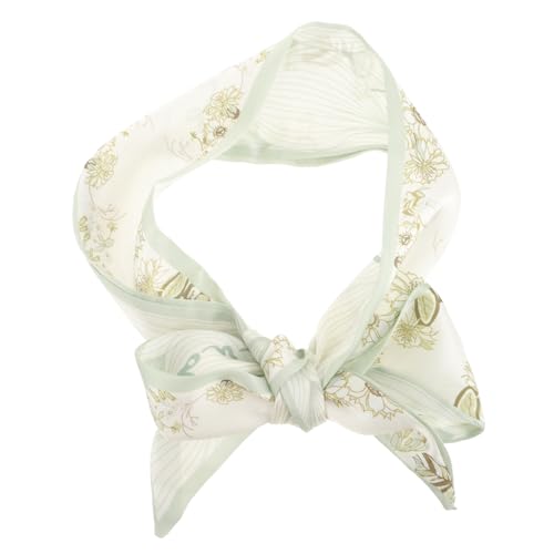 VALICLUD Seidiges Blumen Haarband Damen Dünnes Grünes Retro Haarschal Tuch Langes Leichtes Kopftuch zum Binden Modisches Haarstyling Accessoire Vielseitig für Party und Alltag Geeignet von VALICLUD