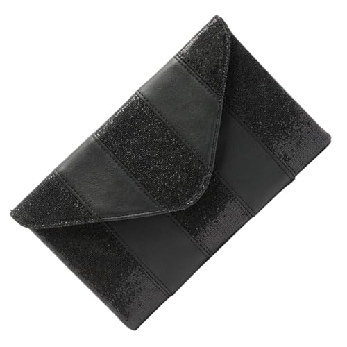 VALICLUD Sequin Envelope Pouch Clutch Bag Für Damen Elegante Pu-Leder Handtasche Mit Mittlerem Stauraum Für Hochzeiten Partys Und Abendveranstaltungen Schickes Design Mit Pailletten von VALICLUD