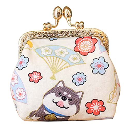 VALICLUD Kawaii Cartoon Purse Für Kosmetika Und Karten Niedliches Shiba Inu Design Handliche Tasche Für Täglichen Gebrauch Für Schule Und Shopping von VALICLUD