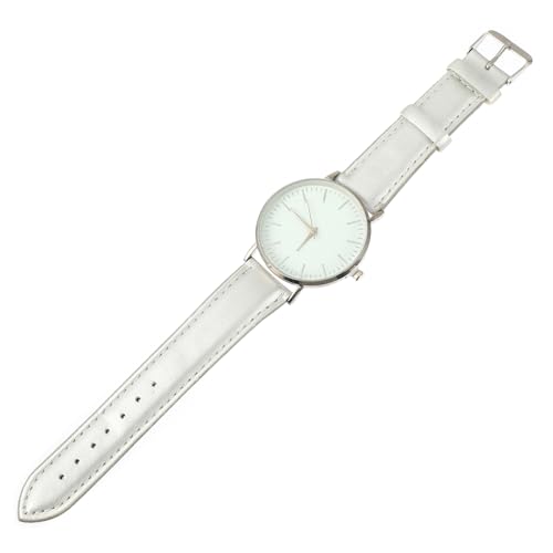 VALICLUD Pu Uhren Unisex Armbanduhr Silber Quarzuhren Kreatives Für Paare Zum Valentinstag Jubiläum Hochzeit Modeuhr Hautfreundlich Retro Design von VALICLUD