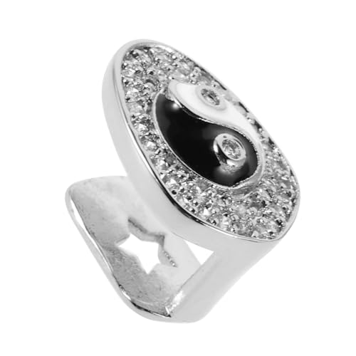 VALICLUD Zahnschmuck -bling Tai-chi-design Aus Kupfer Mit Kristallen Für Mundgrills Zahngrills Hip-hop-anhänger von VALICLUD