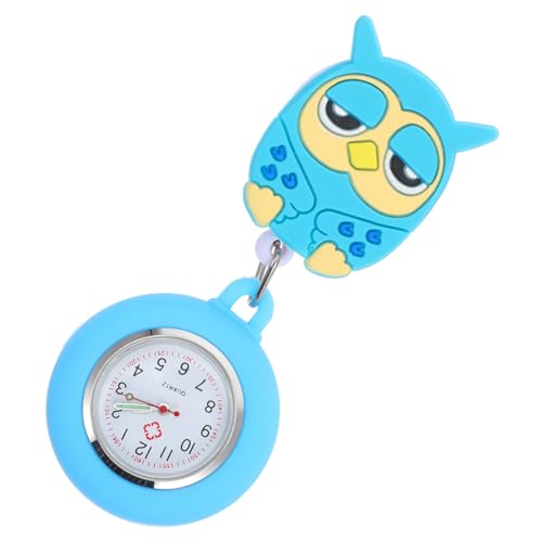 VALICLUD Taschenuhr Für Krankenschwestern Aus Silikon Dehnbar Mit Eulen-Design Quarzwerk Unisex Für Ärzte Und Pflegepersonal von VALICLUD