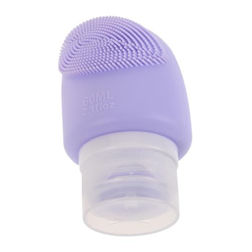 VALICLUD Silikon Reisebehälter mit Integriertem Gesichtsbürsten Aufsatz Nachfüllbare Auslaufsichere Toilettenartikel Flaschen für Shampoo Conditioner Handcreme Praktische Reiseaccessoires von VALICLUD