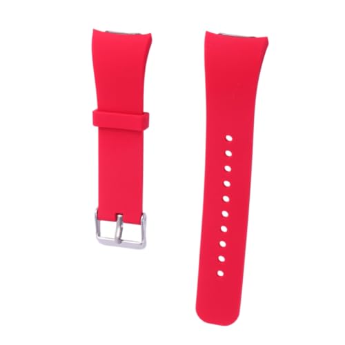 VALICLUD Silikon Smartwatch Armband Ersatzband Kompatibel Gear Pro Verstellbar Ergonomisch Komfortabel Sporttauglich Rotes Großes Silikon Uhrenarmband von VALICLUD