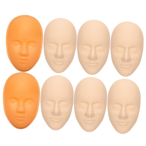 VALICLUD Silikon Übungshaut für Tattoos mit Elastischem Gesichtsmotiv und Stabilem PVC Sockel Flexible und Langlebige Makeup Praxis Haut für Augenbrauen Tattoo Training und Professionelle von VALICLUD
