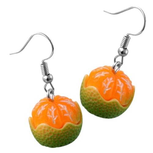 VALICLUD Simulierte Orangen Ohrhänger Damen Resin Frucht Ohrringe Baumelnd Modischer Schmuck Leicht und Langlebig Für Alltag Party Geschenk von VALICLUD