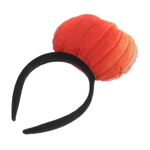 VALICLUD Simuliertes Kürbis-Stirnband halloween kopfschmuck Lustiges Halloween Outfit Weiches Haarband Geräusch Haarband Gemüse Kopfband Kürbiskopfkostüm -Kürbis-Hut Stoff Orange von VALICLUD