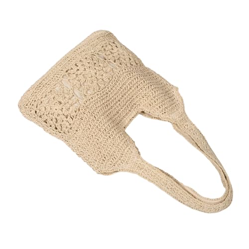 VALICLUD Sommer Strandtasche Aus Stroh Trendige Geldbörse Hohle Strandtasche Gewebte Strand Picknick Tasche Strohhandtaschen Für Den Sommer Strand Sommerhandtaschen von VALICLUD