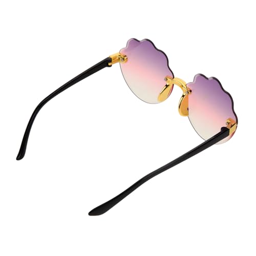 VALICLUD Sonnenbrille Frameless Partybrille mit Farbverlauf Shell Brillen Requisite für Mädchen und Jungen Kinderbrille für Festivals und Kostümveranstaltungen von VALICLUD