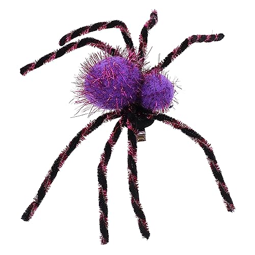 VALICLUD Spinne Haarnadel Punk-kleidung Halloween-spinnen-haarspangen Gothic-outfits Accessoires Für Mädchen Punk-accessoires Zubehör Abs Bilden Stoff Abschlussball Violett von VALICLUD