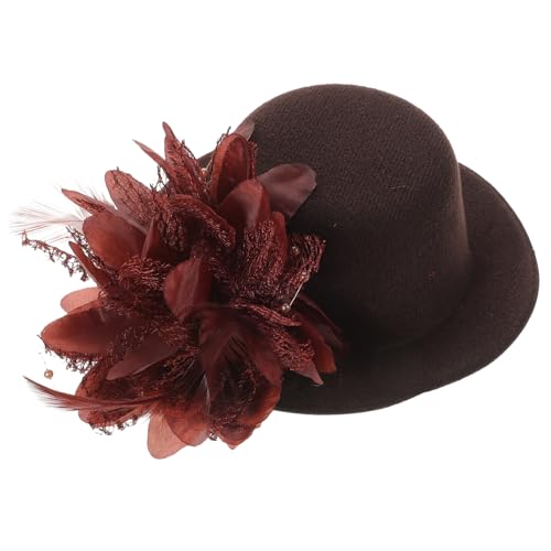 VALICLUD Spitze Blume Haarspange Mädchen Party Zubehör Clips Haarklammern Hüte haarschmuck Haarstifte Haarspangen Hut Haarnadel Kopfbedeckung aus Spitze Formale Haarnadel Feder von VALICLUD