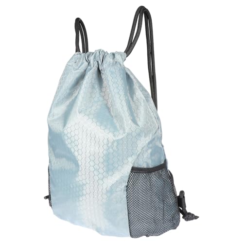 VALICLUD Sportlicher Turnbeutel mit Kordelzug Leichter Gym String Cinch Sack Kompakte Sporttasche für Schule Fitness Outdoor und Reisen Modischer Grauer Rucksack mit Einfachem Verschluss von VALICLUD