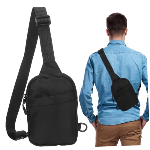 VALICLUD Gürteltasche Für Herren Verstellbare Riemen Wasserabweisendes Brusttasche Mit Reißverschluss Mehrzweck-Tasche Für Reisen Und Sport von VALICLUD