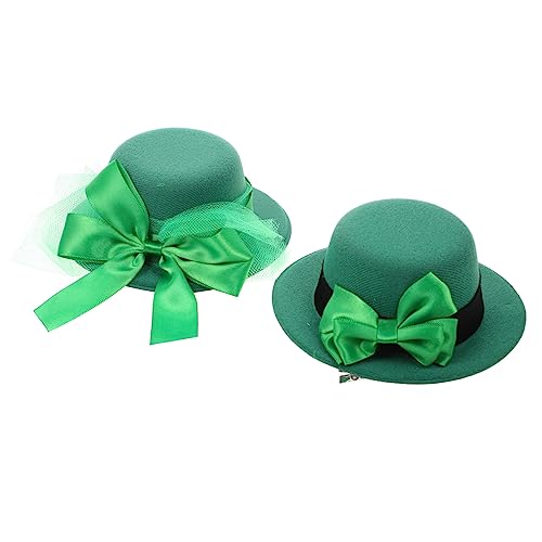 VALICLUD 2stücke -kleeblatt Haarklammern Für Patrick's Day Party-haaraccessoires Mit Schleifen Und Netz Für Feierlichkeiten Und Kostüme von VALICLUD
