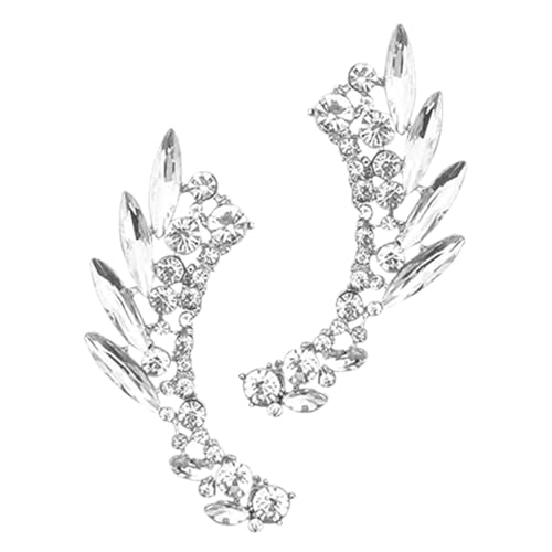 VALICLUD Statement Ohrclips mit Funkelnden Strasssteinen Leichte Kleine Ohrklemmen aus Hochwertiger Modische Ohrschmuck für Damen und Mädchen Eleganter Ohrcuff für Vielseitigen Look von VALICLUD