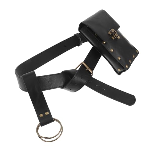 VALICLUD Steampunk Mittelalterliche Gürteltasche Damen Renaissance Phone Bag Sportliche Hüfttasche mit PU und Zinklegierung Robust Vielseitig für Cosplay und Alltag von VALICLUD