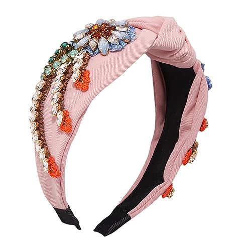 VALICLUD Stickerei Kopfschmuck Strass Decor Haarband Haarschnitt Decor Mädchen Haarschmuck Kopfschmuck Haarband Stickerei von VALICLUD