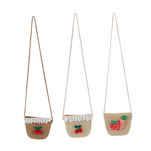 VALICLUD 3stücke Strohgewebte Tasche Umhängetasche Strohtasche Praktische Tasche Stroh Für Viele Anlässe von VALICLUD
