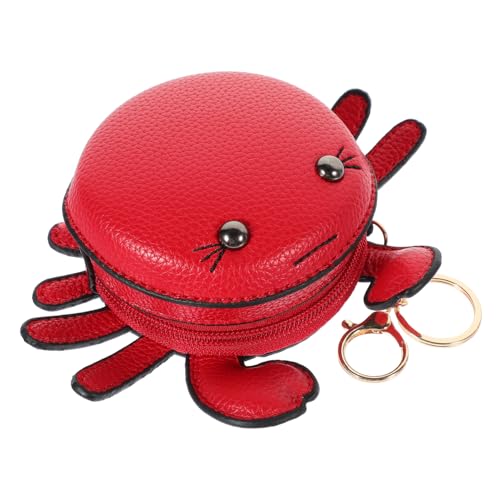 VALICLUD Charmante Geldbörse Damengeldbörse Cartoon-Design Pu-Material Praktische Schlüsselaufbewahrung Stilvoll Rot von VALICLUD