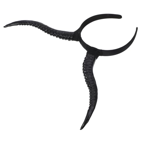 VALICLUD Stirnband Aus Horn Simulation Gothic Haarband Halloween Kopfschmuck Antilopenhorn Haarschmuck Für Party Cosplay von VALICLUD