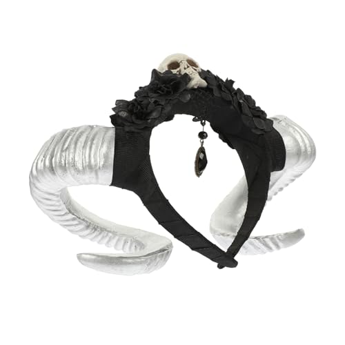 VALICLUD Schafshorn Haarband Halloween Unique Funny Party Cosplay Zubehör Stirnband Tierhorn Accessoire Requisit Dekoration Kopf Schmuck von VALICLUD