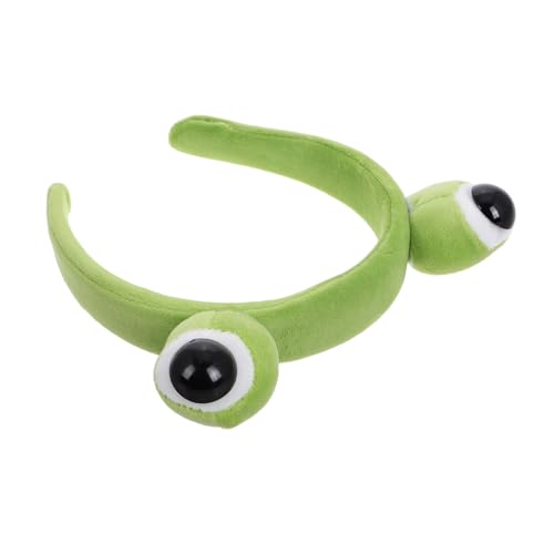 VALICLUD Frosch Stirnband Mit Großen Augen Plüsch Cartoon Haarband Süße Tier Kopfbedeckung Für Gesicht Waschen Und Make-up Für Frauen Und Mädchen von VALICLUD