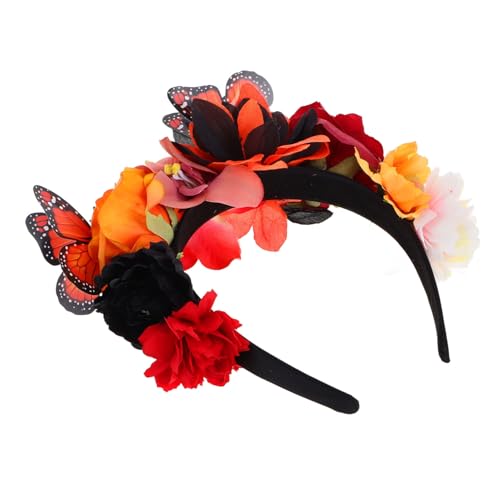 VALICLUD Schmetterling Stirnband Aus Künstlichen Blumen Für Damen Stilvolle Schmetterlingsdekoration Als Party-accessoire Für Abschlussbälle Und Halloween-events von VALICLUD