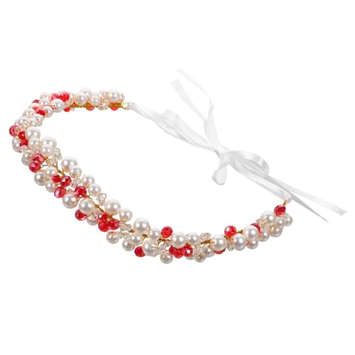 VALICLUD Stirnband Mit Strass Und Perlen Für Damen Braut-haar-schmuck Für Hochzeit Leicht Und Angenehm Zu Tragen Vielseitiges Accessoire Für Verschiedene Anlässe von VALICLUD