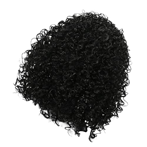 VALICLUD Stirnbandperücke Aus Echthaar Schwarz Für Damen Lockiges Design Leicht Und Bequem Geeignet Für Partys Und Alltag Hitzebeständig Für Styling von VALICLUD