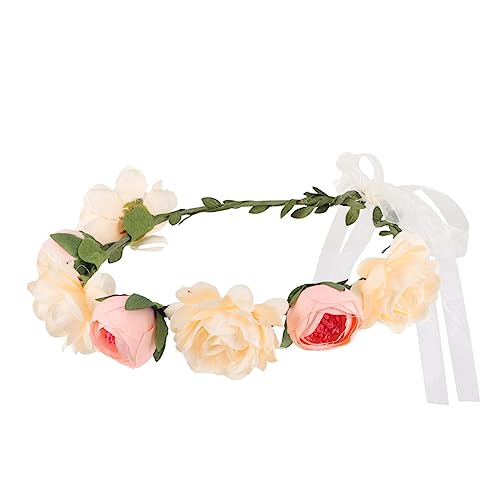 VALICLUD Strandgirlande Haarschmuck für den Strand Haarschmuck für die Hochzeit im Blumenstil Tiara Haarbänder Blumenkopfschmuck Kopfbedeckung empfindlich Stirnband schmücken Kranz von VALICLUD