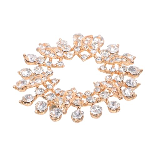 VALICLUD Strass Brosche Damen Hochzeit Braut Schmuck Vintage Wreath Anstecknadel für Kleidung Schal Party Festliche Accessoires aus Legierung von VALICLUD