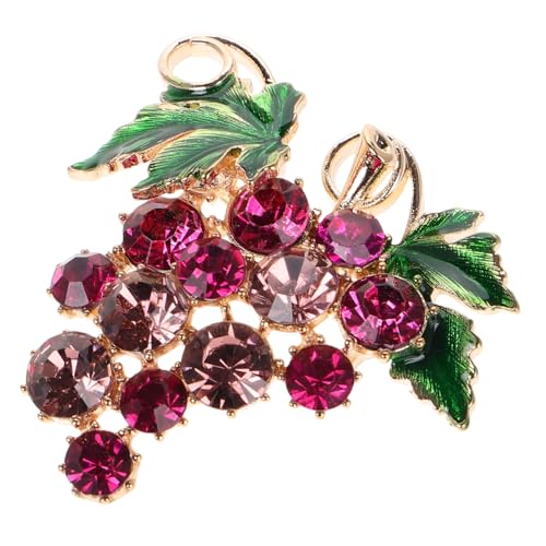 VALICLUD Strass Broschen Pin Trauben Design Funkelnde Imitationskristalle Modisches Schmuckaccessoire für Kleidung Schal Rucksack Vielseitiger Anstecker für Damen und Herren von VALICLUD