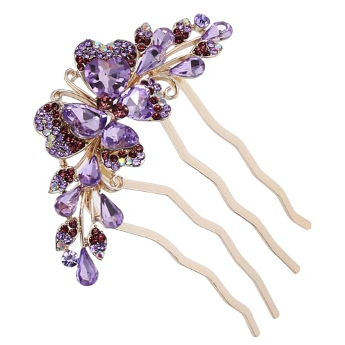 VALICLUD Strass Haarkamm Vintage Haarschmuck Damen Leichtgewichtiger Haarspangen Clip für Hochzeit Brautschmuck und Besondere Anlässe Haarkamm mit Funkelnden Kristallen von VALICLUD