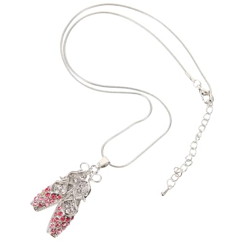 VALICLUD Strass Halskette mit funkelndem Ballettschuh Anhänger Zarte Damen Clavicle Chain für Geburtstag Valentinstag Eleganter Schmuck für Party und Alltag VALICLUD Strass Halskette mit funkelndem Ballettschuh Anhänger Zarte Damen Clavicle Chain für Geburtstag Valentinstag Eleganter Schmuck für Party und Alltag von VALICLUD