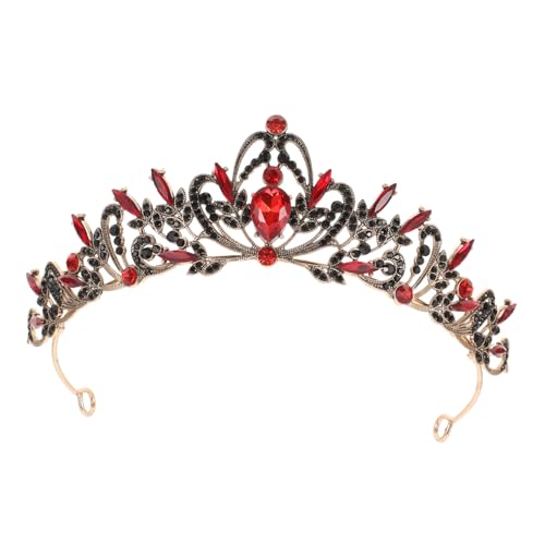 VALICLUD Strass-Krone Braut Stirnband Brautstirnband Braut- Zubehör Party Tiaras und Kronen für die Hochzeit Brautkopfbedeckung Tiara für Braut Hochzeitsdiademe für die Braut Zinklegierung von VALICLUD