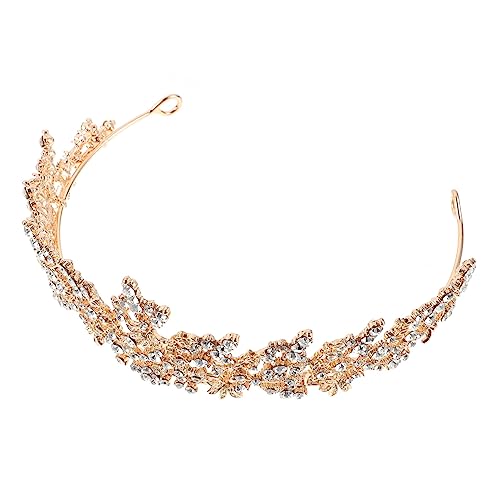 VALICLUD Braut Krone Mit Strass Für Damen Hochzeit Kopfbedeckung Strasskrone Mädchenkrone Strass Verzierung Barocke Kopfschmuck Hochzeit Accessoires Party Schmuck von VALICLUD
