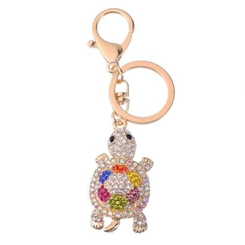 VALICLUD Strass Schildkröte Schlüsselanhänger Kristall Schildkröte Anhänger Schlüsselring Dekorative Keychain Ornament Auto Tasche Handtasche Anhänger Zubehör Inspiriert Keyring von VALICLUD