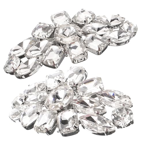 VALICLUD Strass Schuhclips Abnehmbare Dekoration für Damen Pumps Sandalen Hochzeit Brautschuh Schmuck Eleganter Glitzer schuhanhänger Weiß von VALICLUD