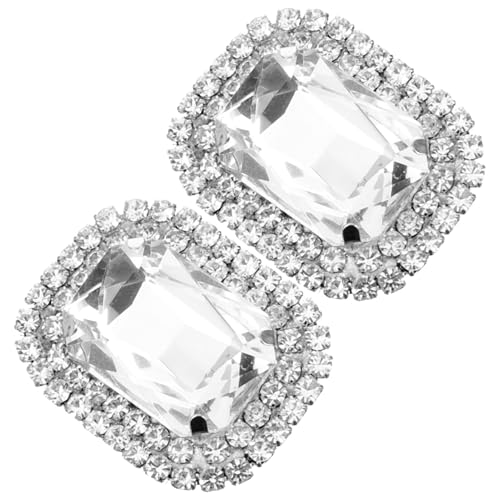 VALICLUD Strass Schuhclips Damen Abnehmbare Schuhschnallen mit Glänzenden Strasssteinen Einfache Befestigung Hochwertige Schuhcharms für Hochzeit Party und Alltag Elegante Schuhdekoration von VALICLUD