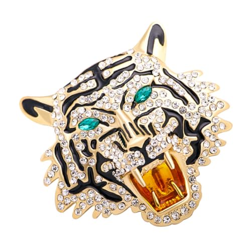 VALICLUD Strass Tigerkopf Brosche Anstecknadel Modisch Vielseitig Einsetzbar für Kleidung Mantel Tasche und Halskette Eleganter Schmuck für Damen und Herren Auffällige Reverspin Corsage von VALICLUD